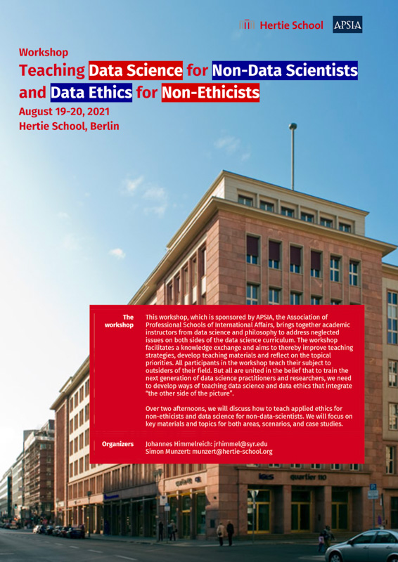 Teaching and Training in Data Ethics