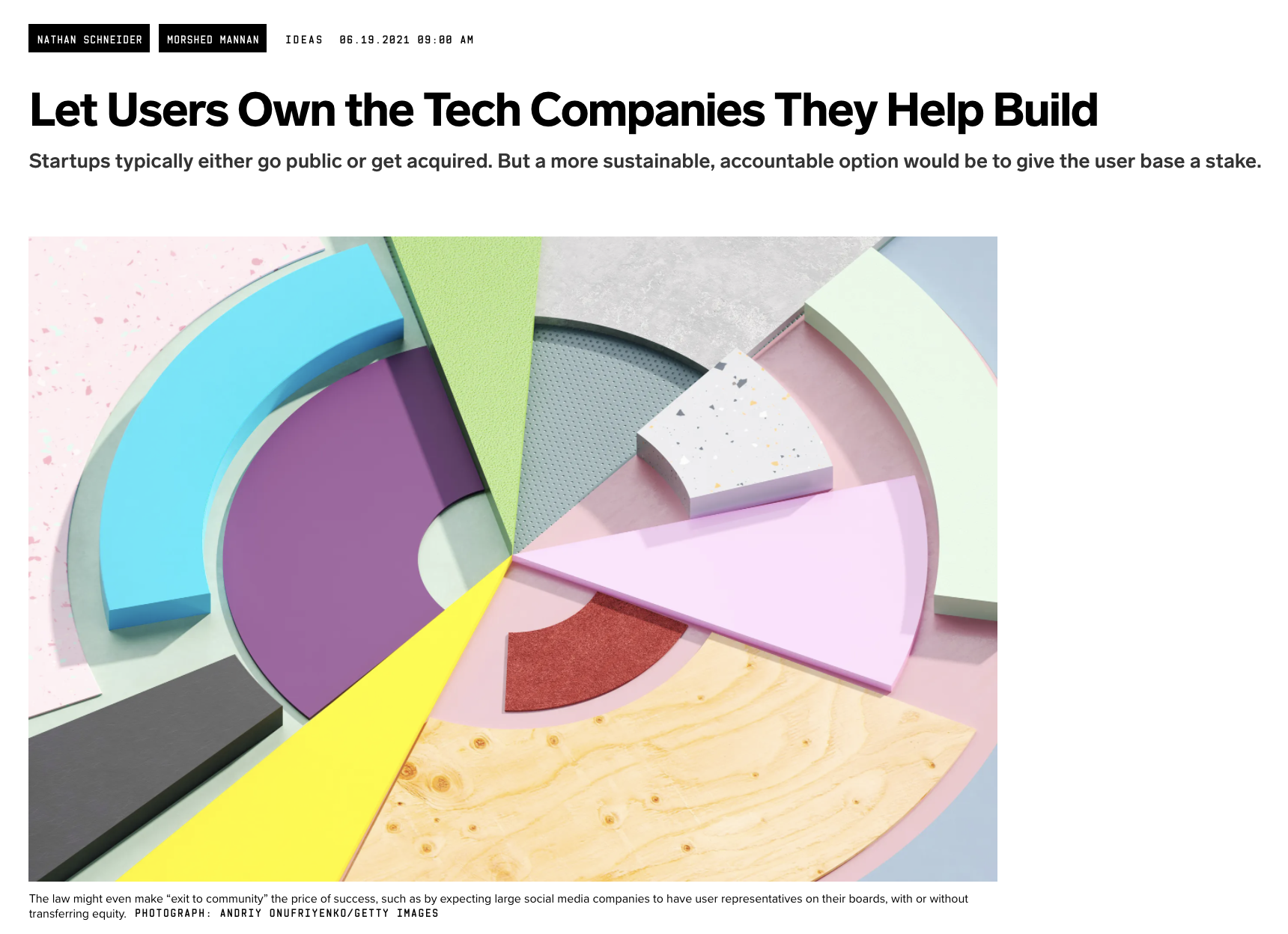 Let Users Own the Tech Companies They Help Build