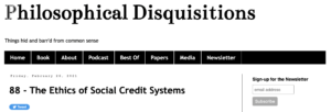 The Ethics of Social Credit Systems