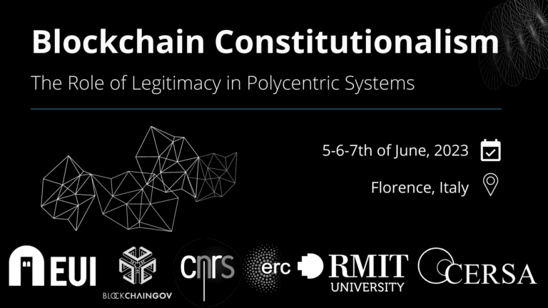 Blockchain Constitutionalism Conference Poster