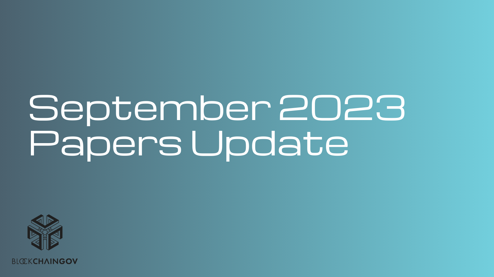 September 2023 Papers Update