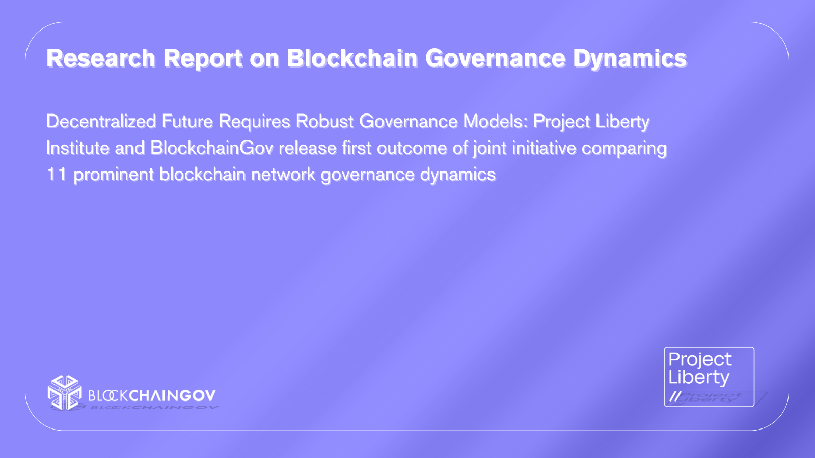 Research Report on Blockchain Governance Dynamics